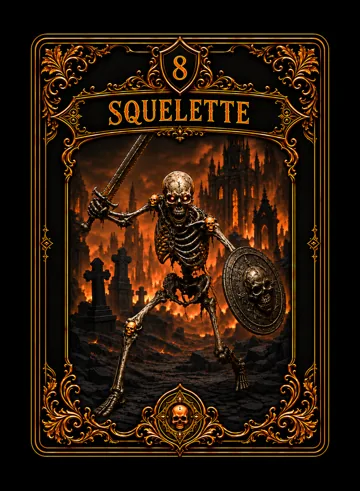 Le Squelette orange de Maudit Halloween